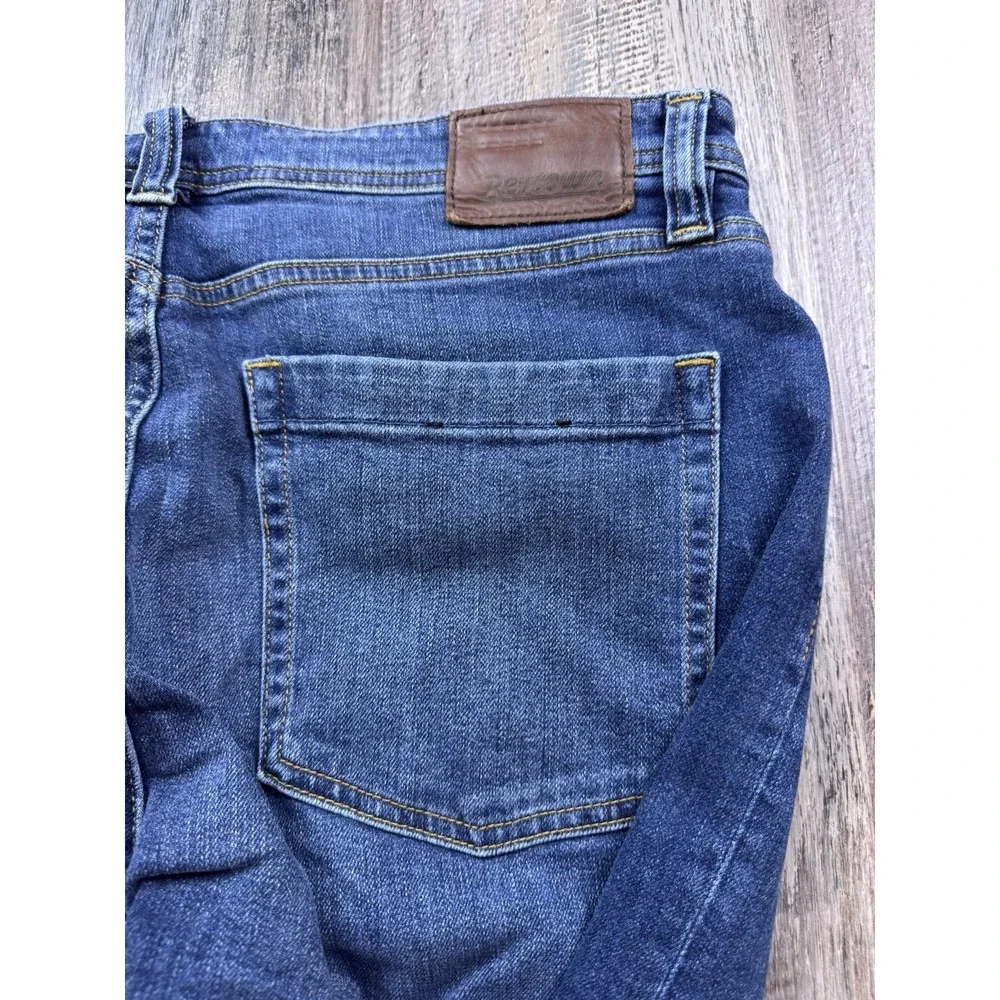 Revtown Decade Denim Jeans Mens 34x30‎ Blue Automatic Stretch Straight Leg